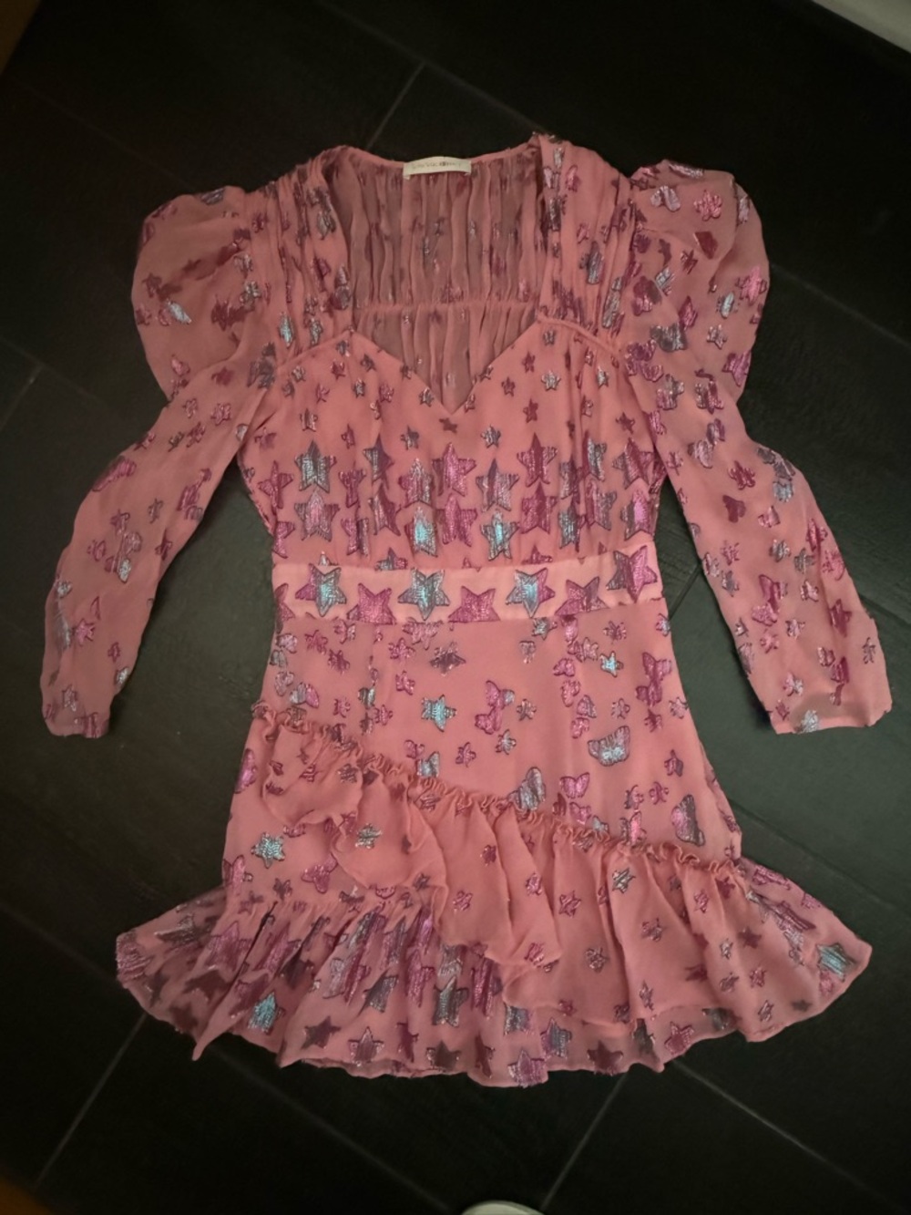 LoveShackFancy long sleeve mini dress